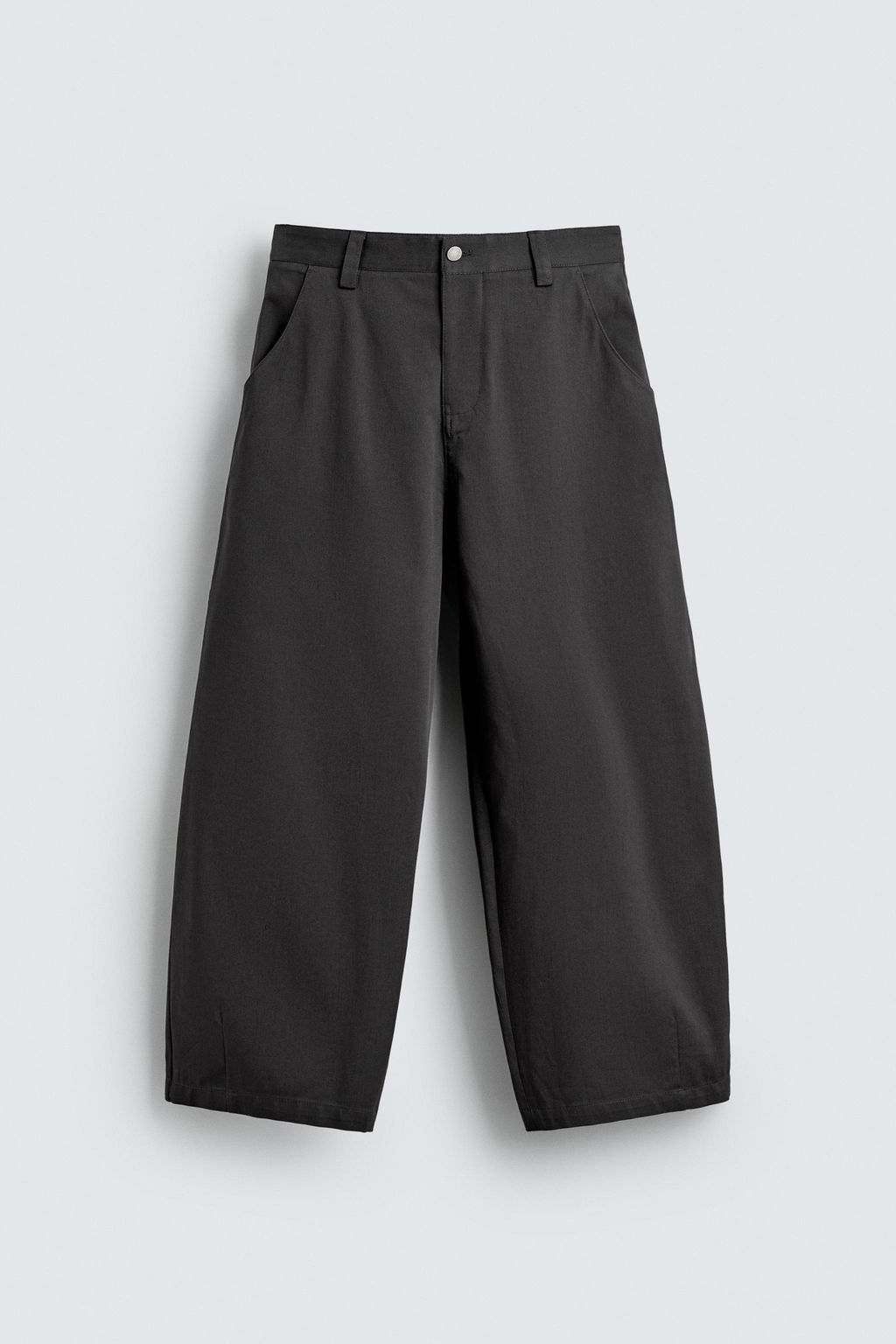 PANTAL?N WIDE  FIT CROPPED / Gris Antracita - Zara фото 8