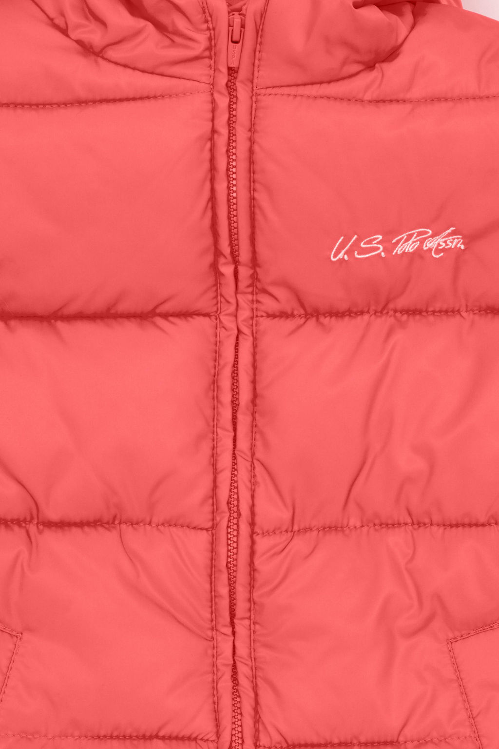 U. S. Polo Assn Светло-розовое пальто с капюшоном для девочки - U.s. polo assn фото 13