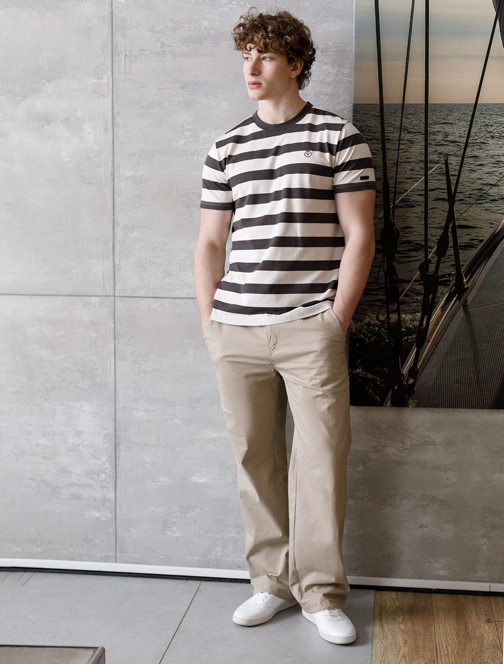 VILATTE / Брюки с поясом на резинке из эластичного твилла  фото 5