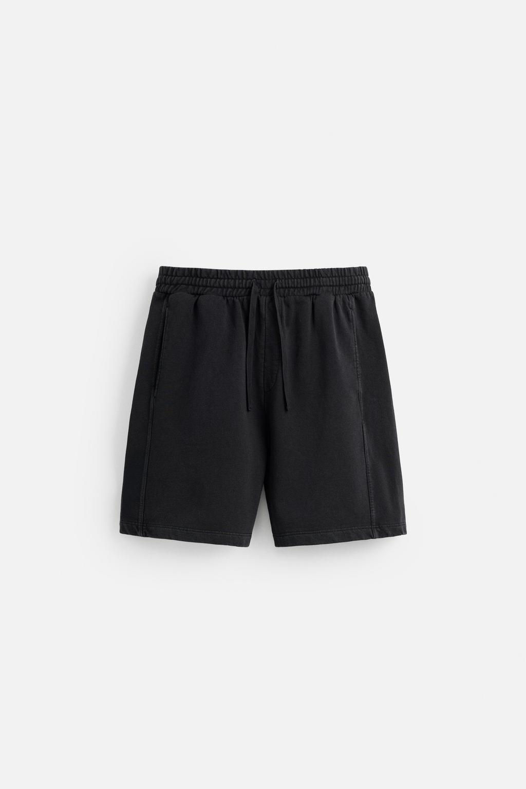 WASHED RELAXED FIT JOGGER BERMUDA SHORTS - Zara фото 6