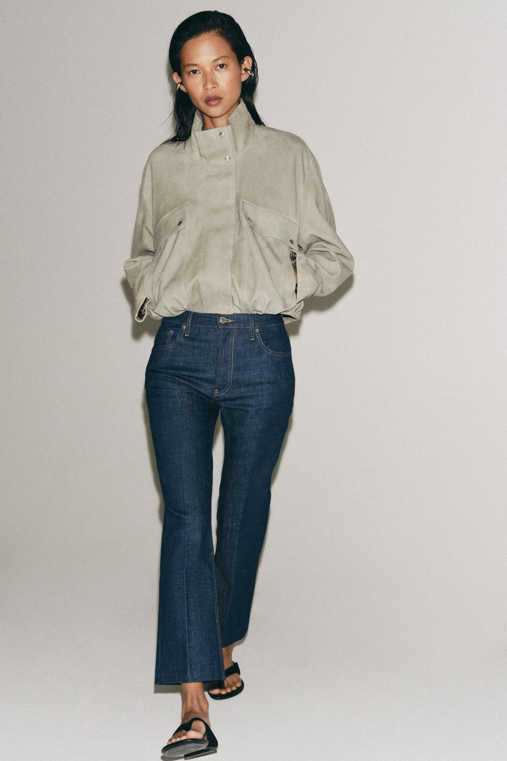 JEANS ZW COLLECTION BOOTCUT TIRO MEDIO / Azul medio - Zara фото 2