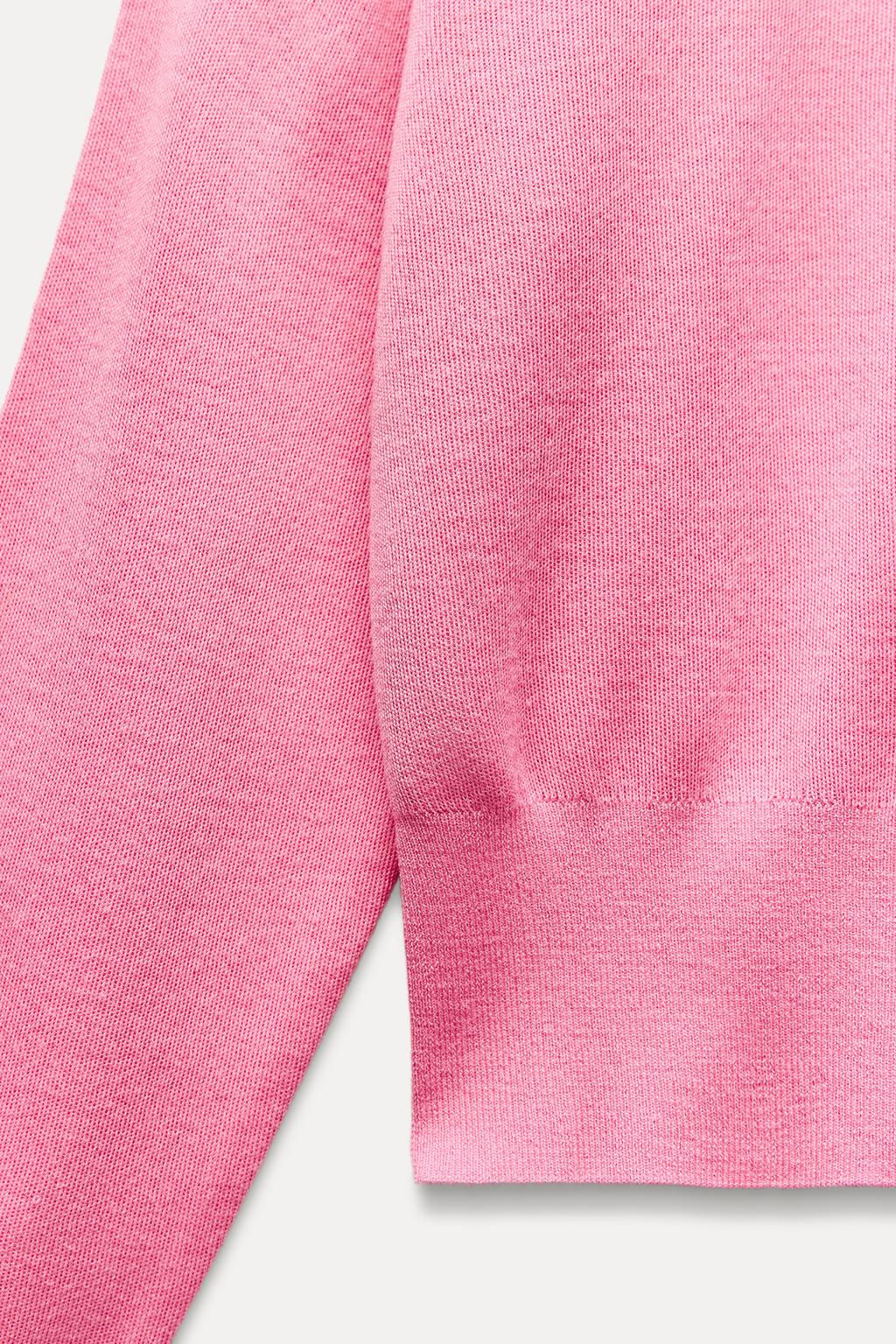 PLAIN KNIT WOOL SWEATER - Zara фото 9