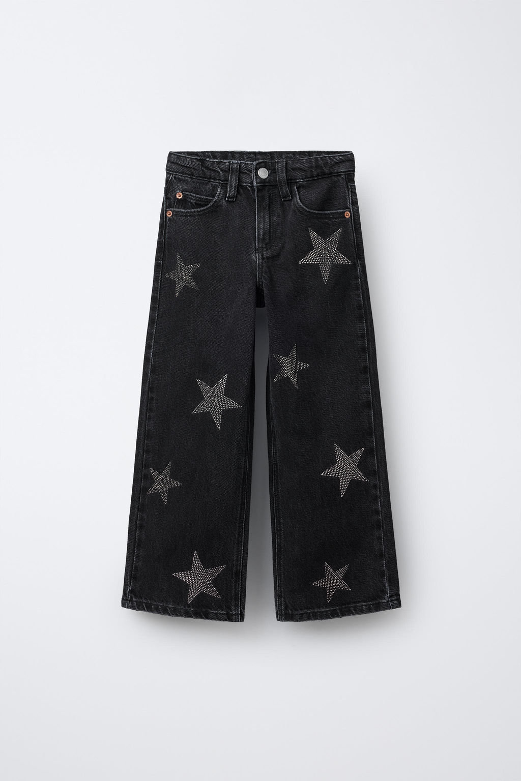 WIDE-LEG JEANS WITH SPARKLY STARS