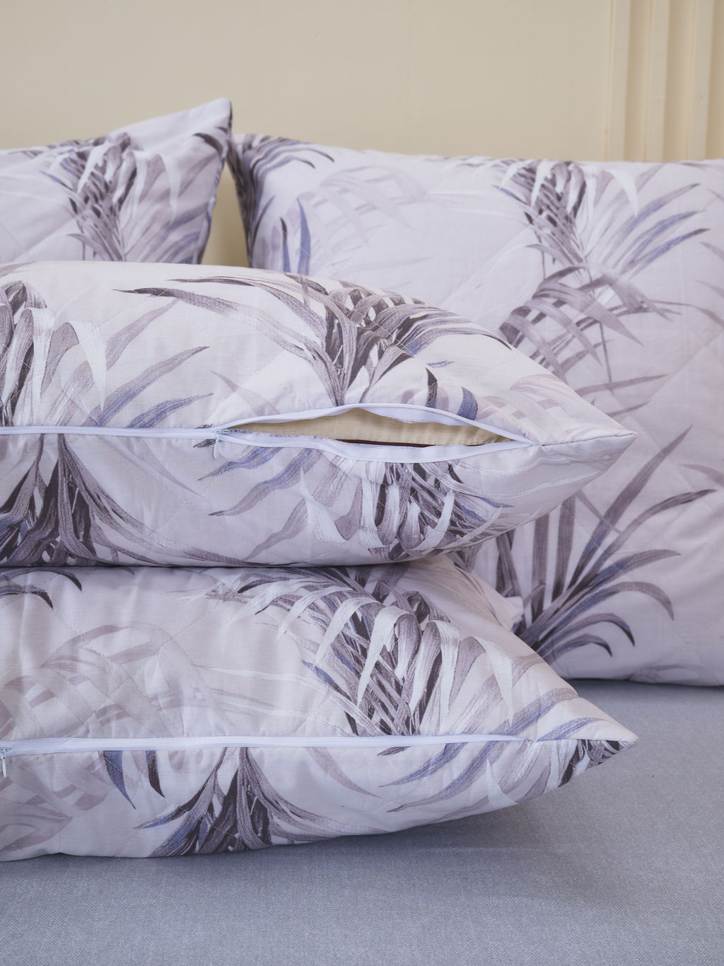 Постельное белье зима-лето из поплина с простыней на резинке - Ночная тишина Евро с прост.на резинке 180*200*25 (нав.70х70)