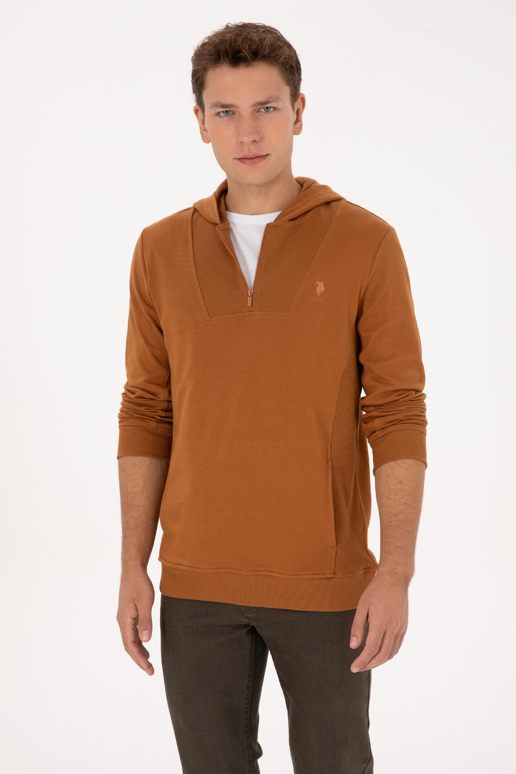 Erkek Camel Sweatshirt