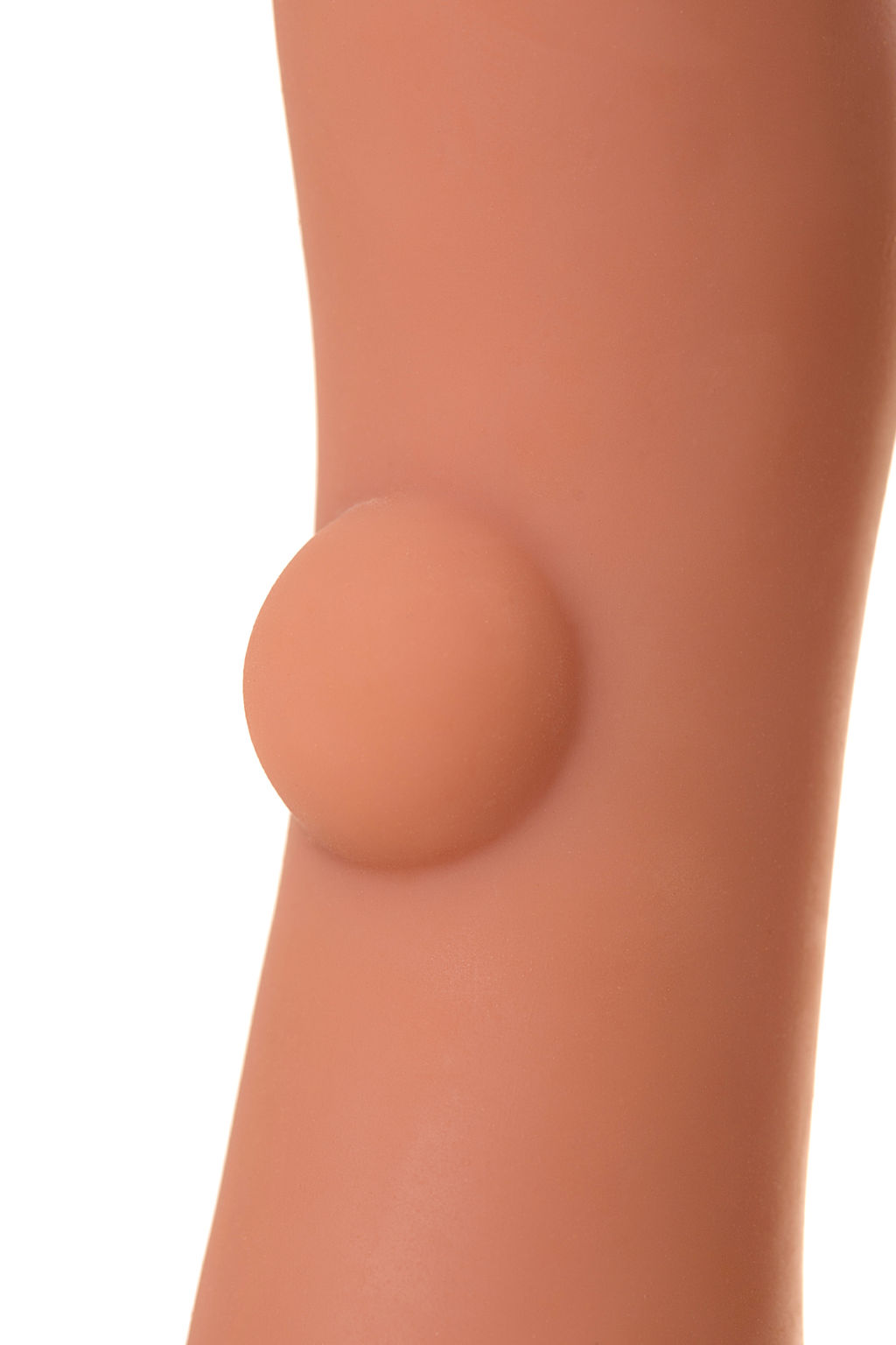 Насадка KOKOS реалистичная с имитацией пирсинга, TPE, телесная, 14.7 см  фото 10