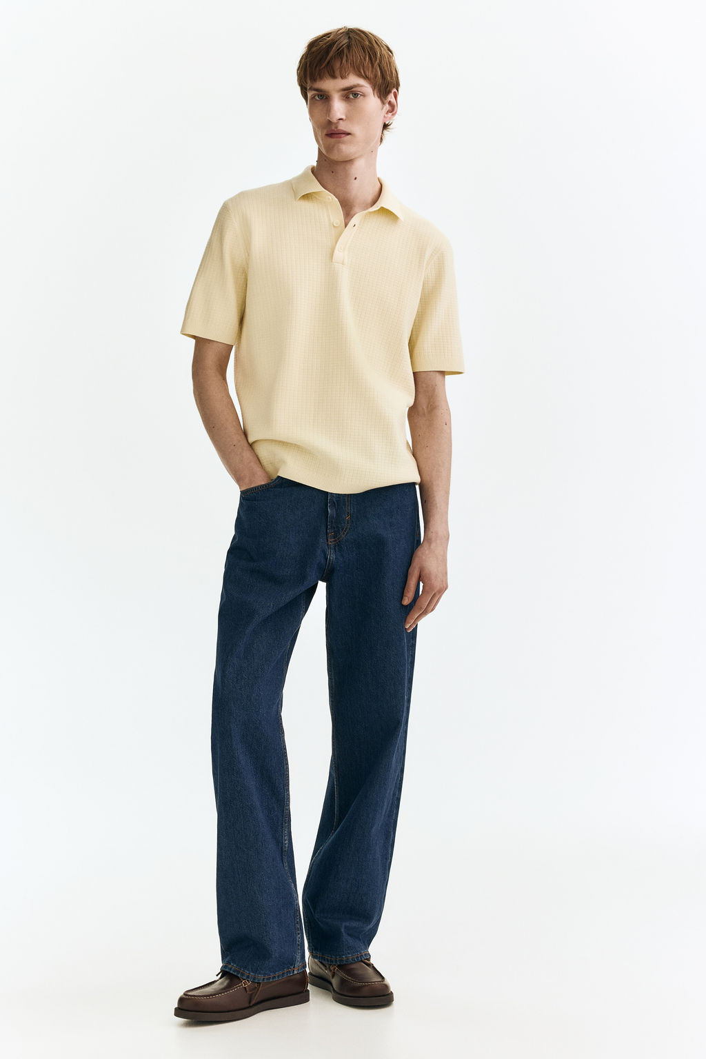 Polo en punto texturizado Regular Fit - H&m фото 8