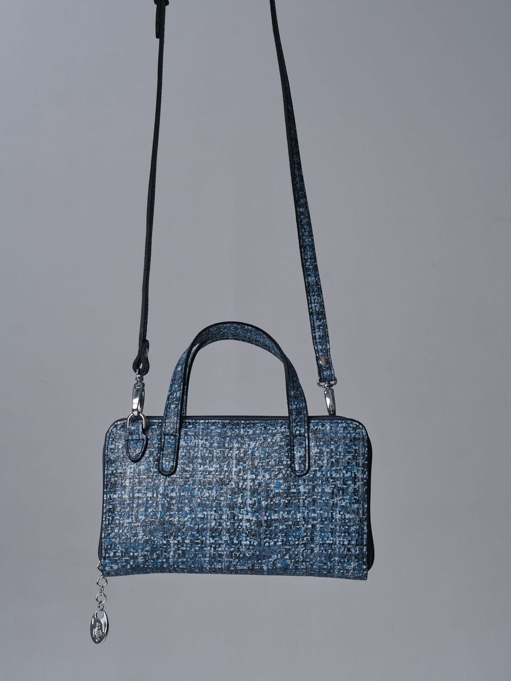 Сумка кожаная Azaro 30850 синий азур