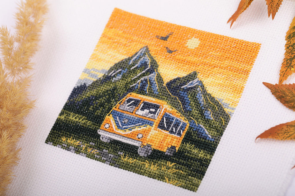 Klart набор для вышивания 8-511 Поездка к закату 10 х 10 см