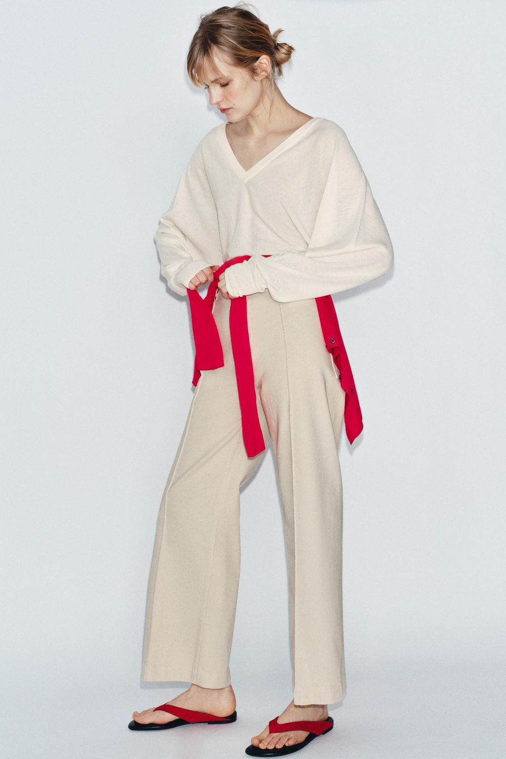 JEANS ZW COLLECTION TAILORED WIDE LEG TIRO ALTO / Arena - Zara фото 5