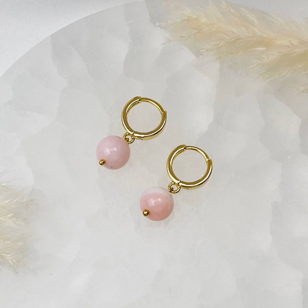 Серьги из розового Опала - Радуга самоцветов фото 2