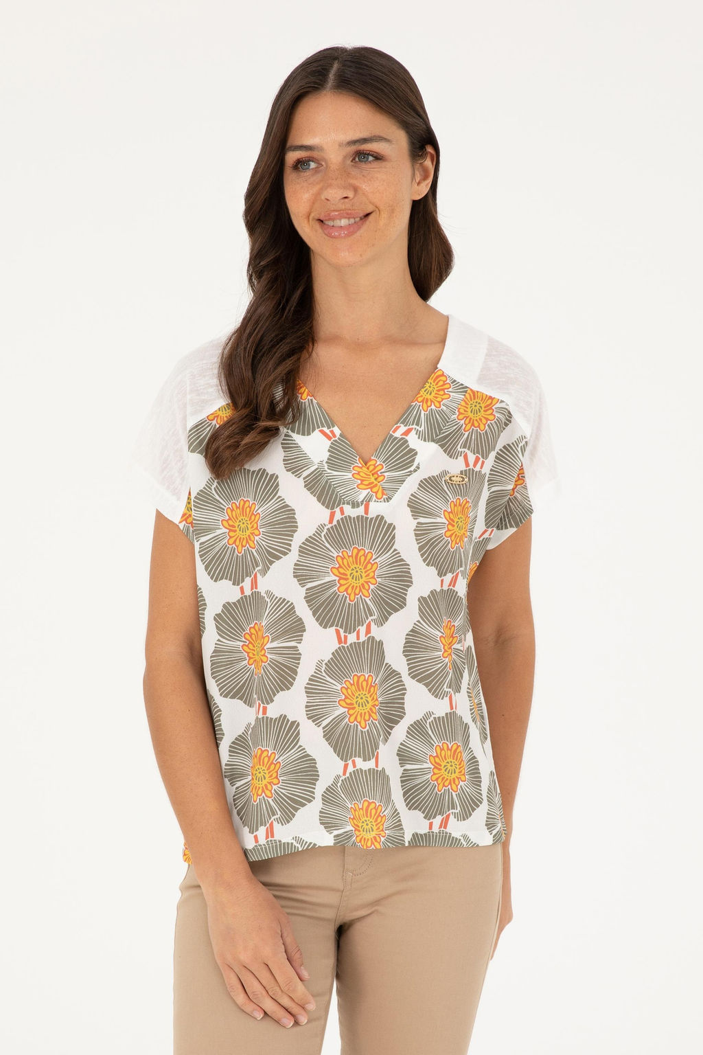 U. S. Polo Assn / Женская футболка цвета экрю