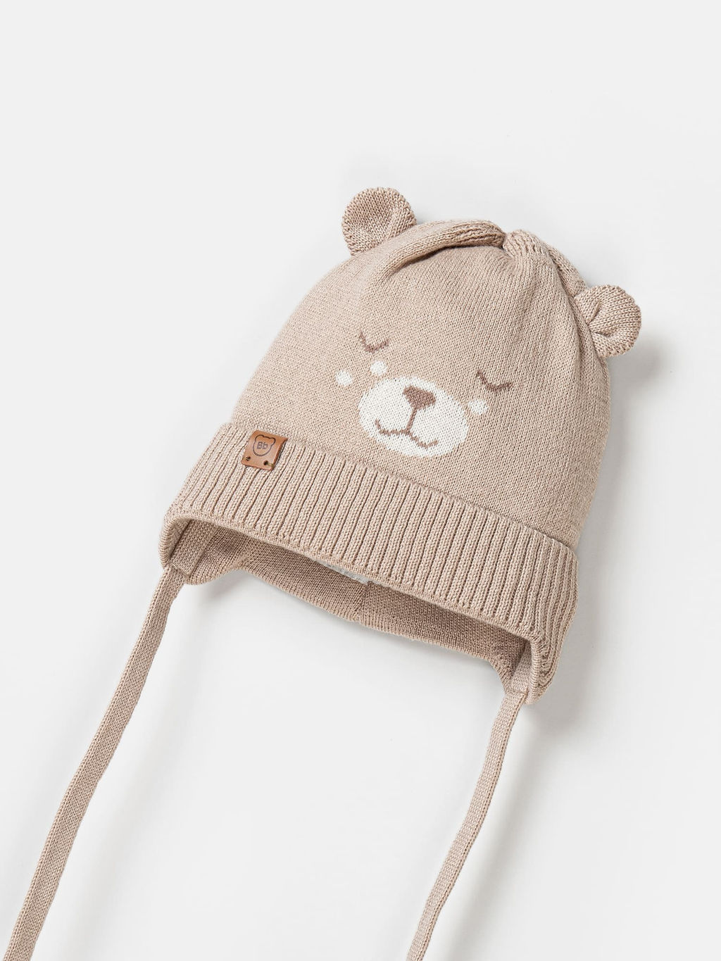 Шапка хлопковая однослойная на подкладе Мишка 0+ - Bungly фото 4