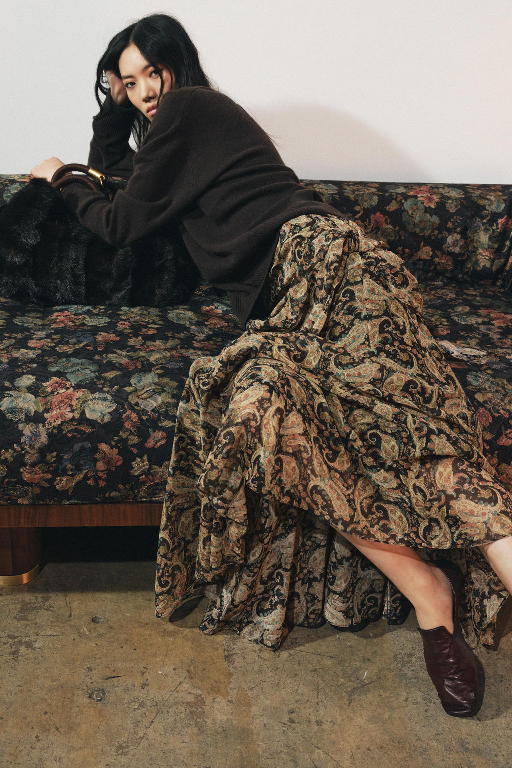 ZW COLLECTION PAISLEY LONG SKIRT - Zara фото 4