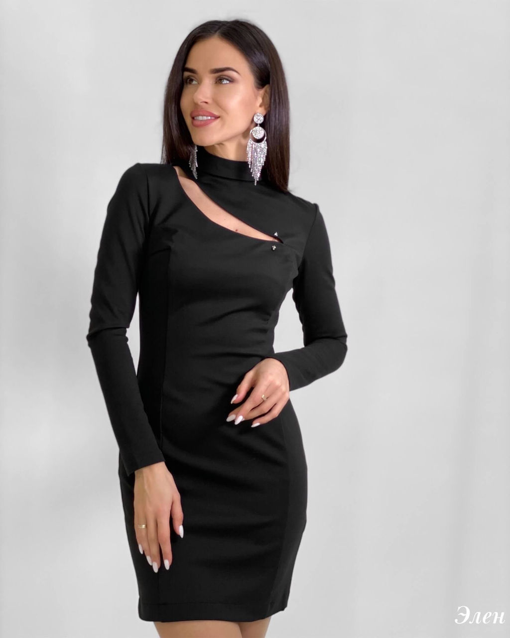 Платье Элен (черный) - Nadi bordo фото 2