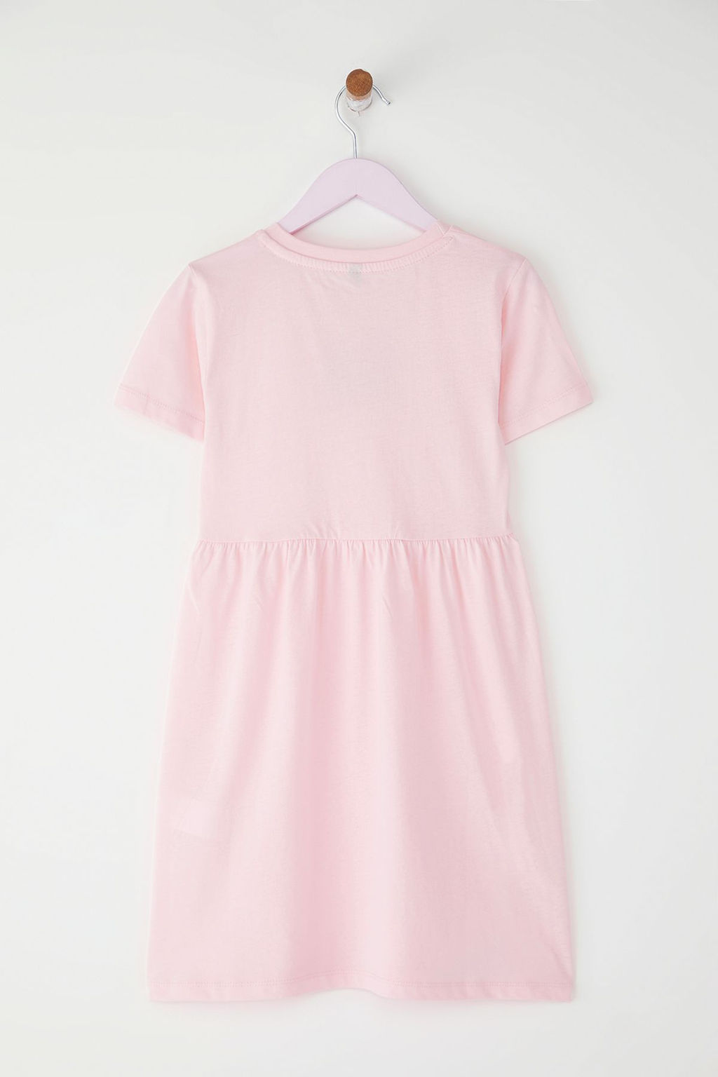 Pembe K?z Cocuk %100 Pamuk Kurdele Bask?l? K?sa Kol Mini Orme Elbise TKDSS25EL00086 - Trendyolmilla фото 3