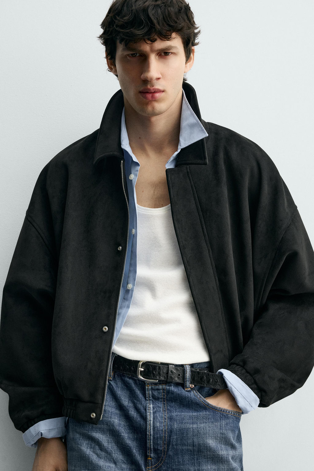 CINTUR?N PIEL GRABADA / Negro - Zara фото 2