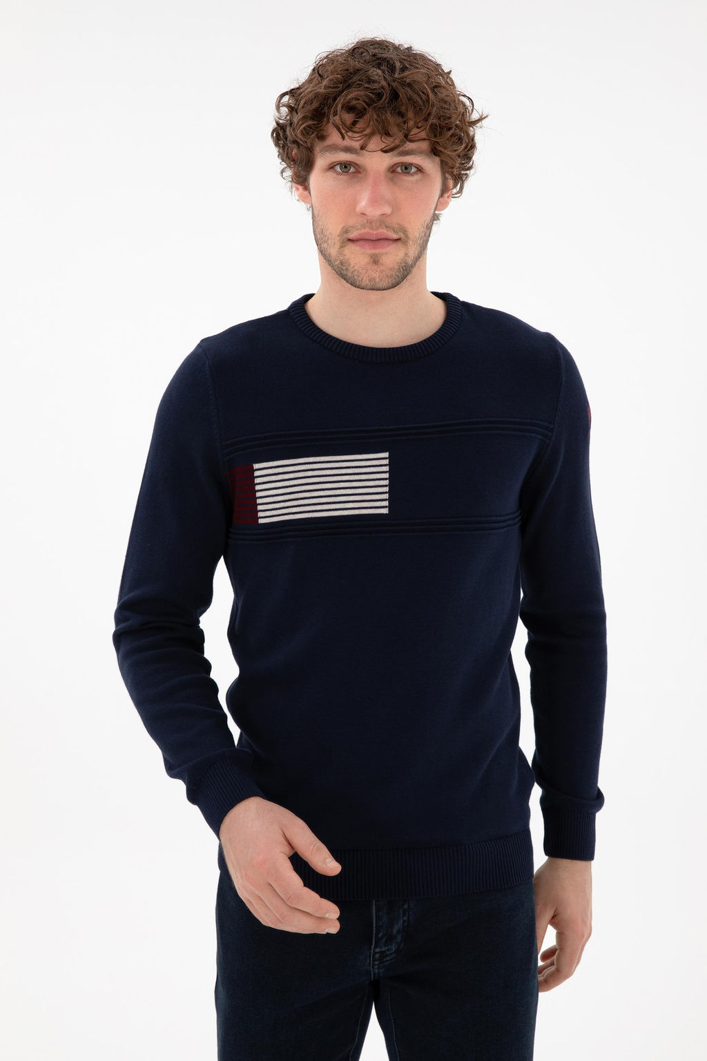 Мужской темно-синий свитер - U.s. polo assn фото 3