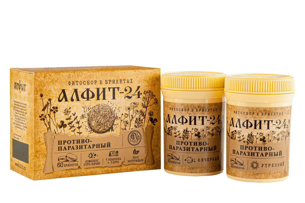 Алфит-24 Противопаразитарный БАД в брикетах Алфит 1206