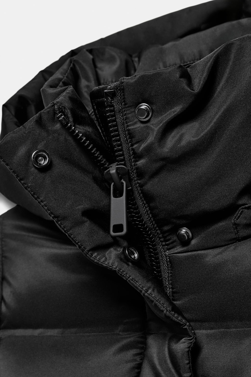 HOODED BELTED WATER-REPELLENT WINDPROOF DOWN PUFFER JACKET - Zara фото 10