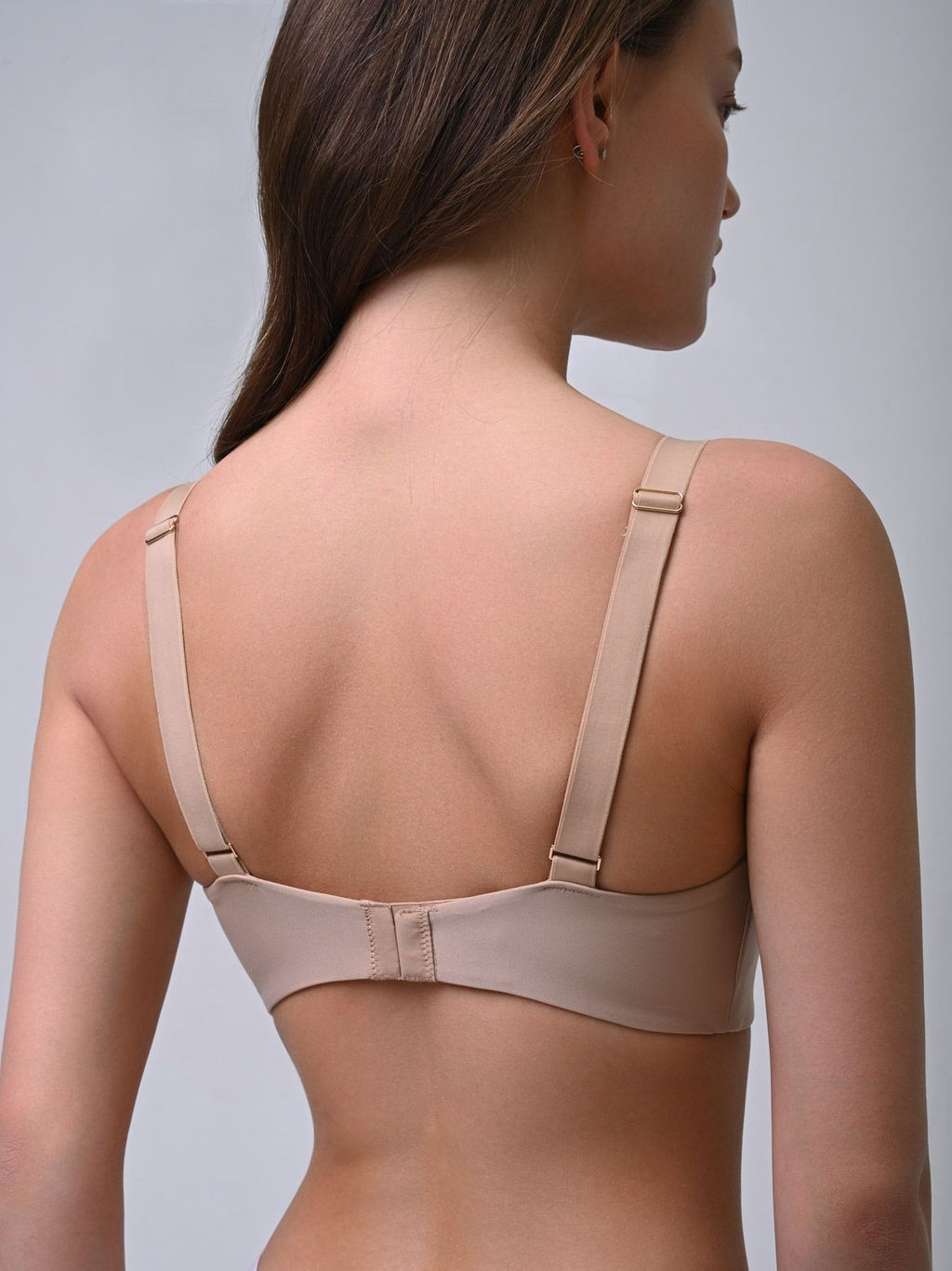 Бежевый бюстгальтер с мягкими косточками (Арт. WXY4055) - Indefini фото 3