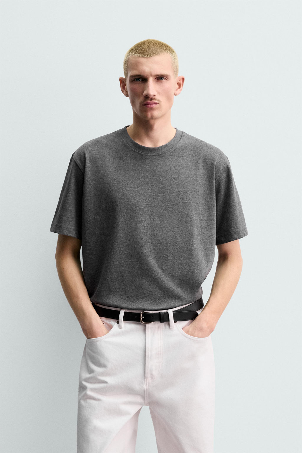 HEAVY WEIGHT SHORT SLEEVE T-SHIRT - Zara фото 29
