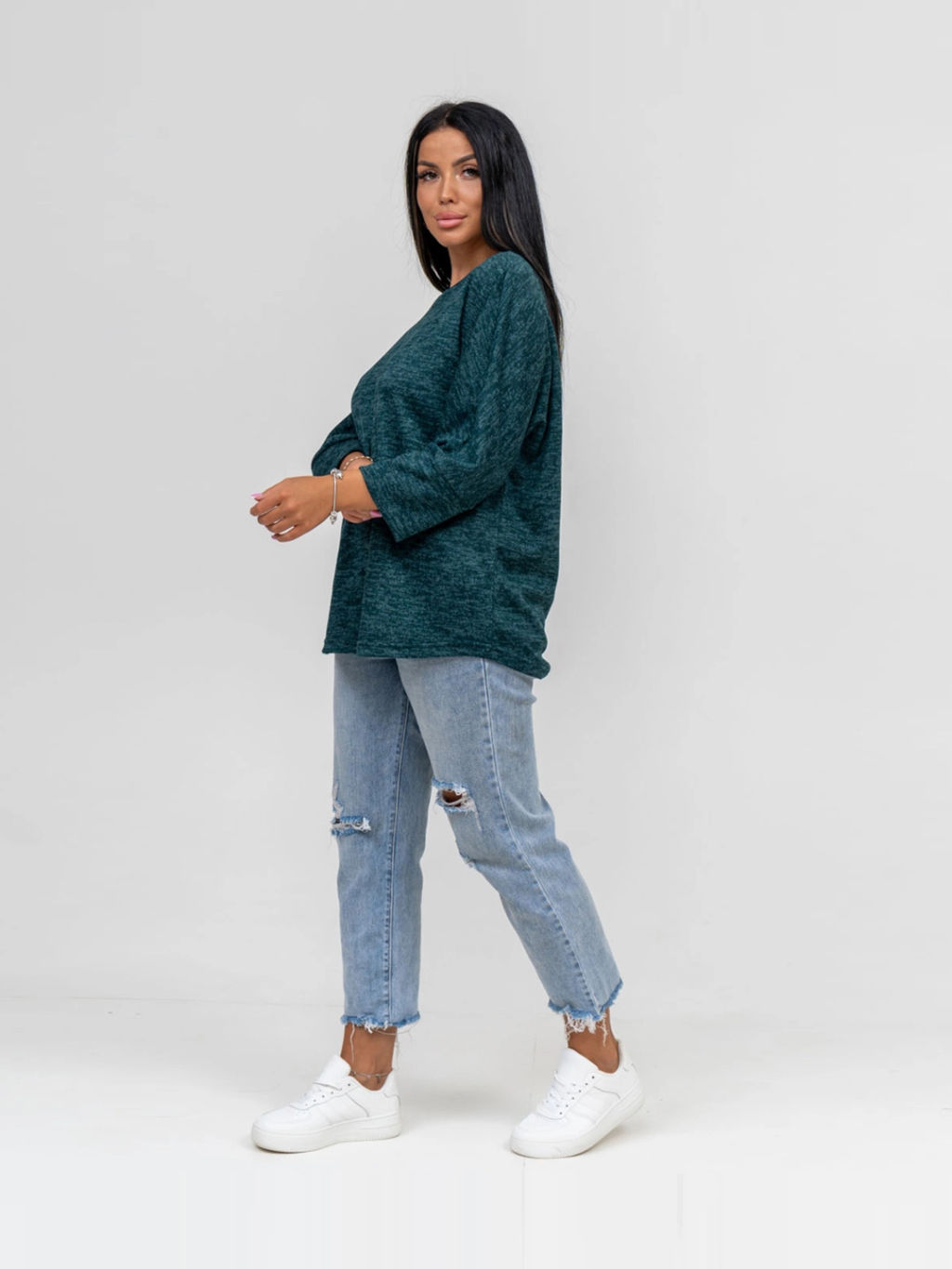 Туника женская, цвет зеленый