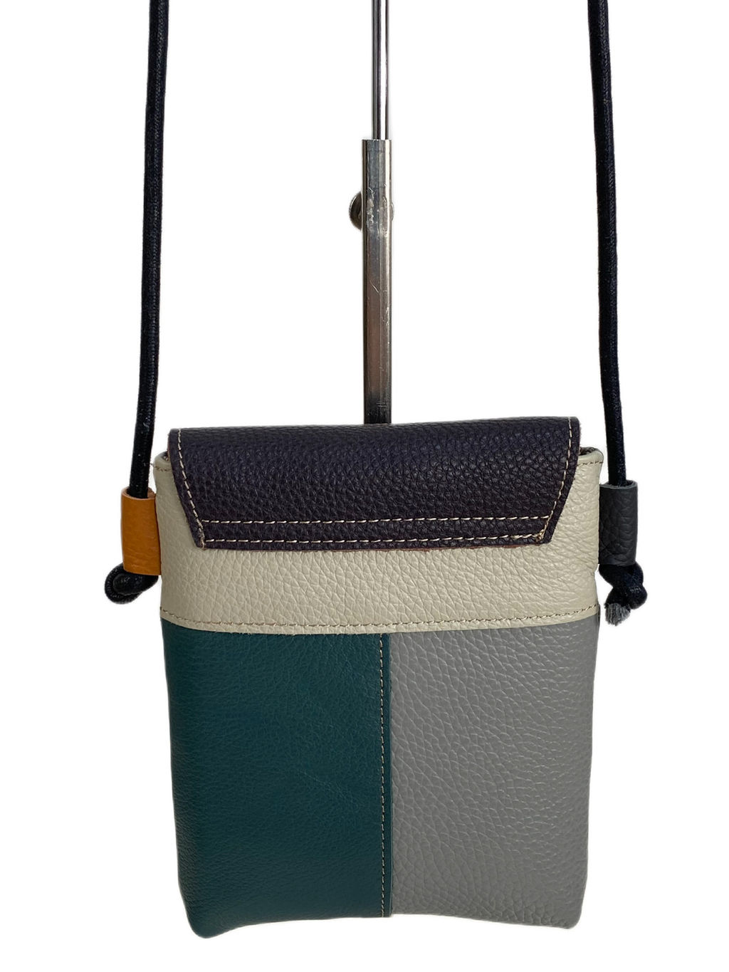 Женская сумка из натуральной кожи мультицвет - Greta фото 2