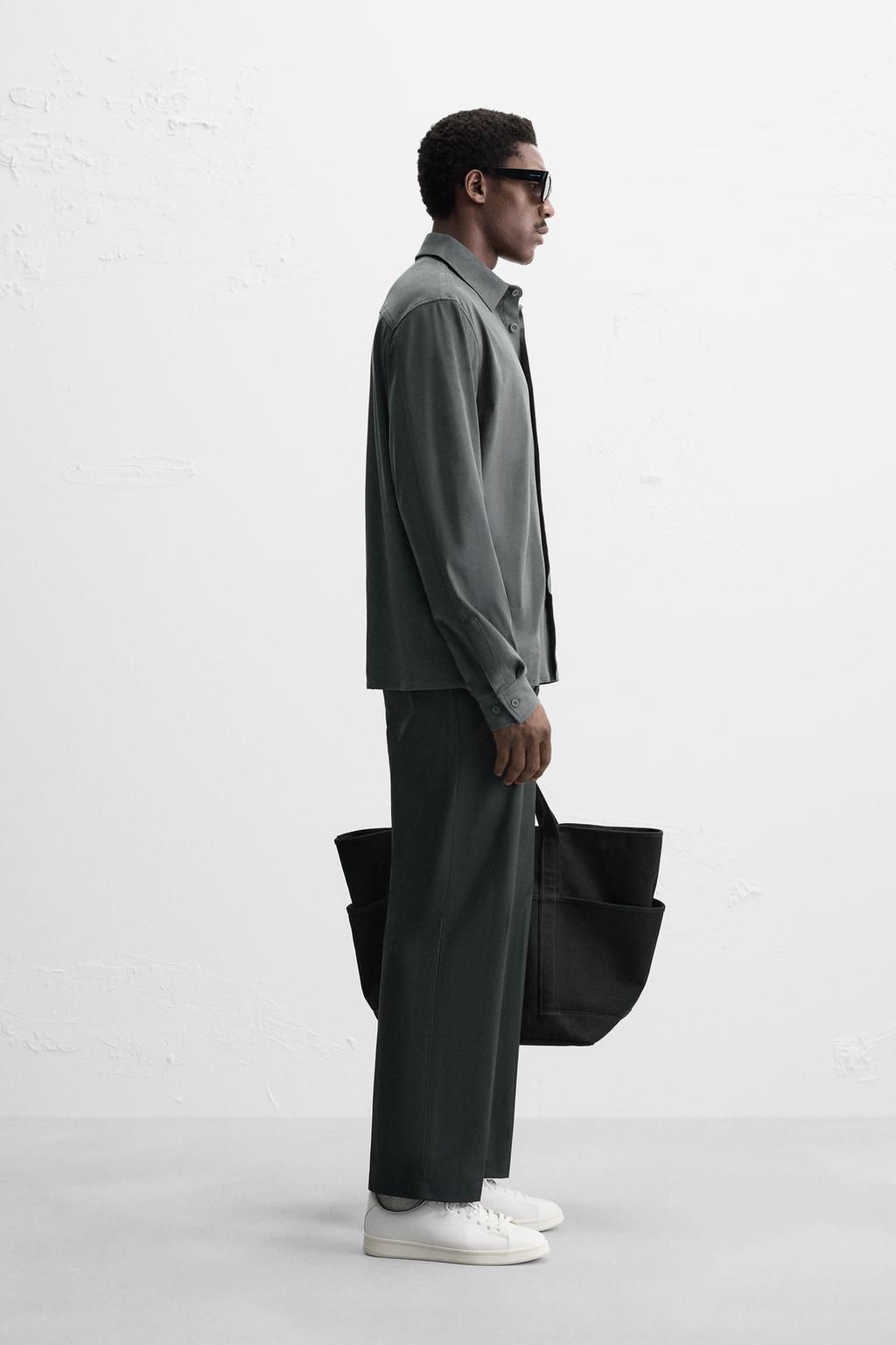 LIGHTWEIGHT FAUX SUEDE OVERSHIRT - Zara фото 20