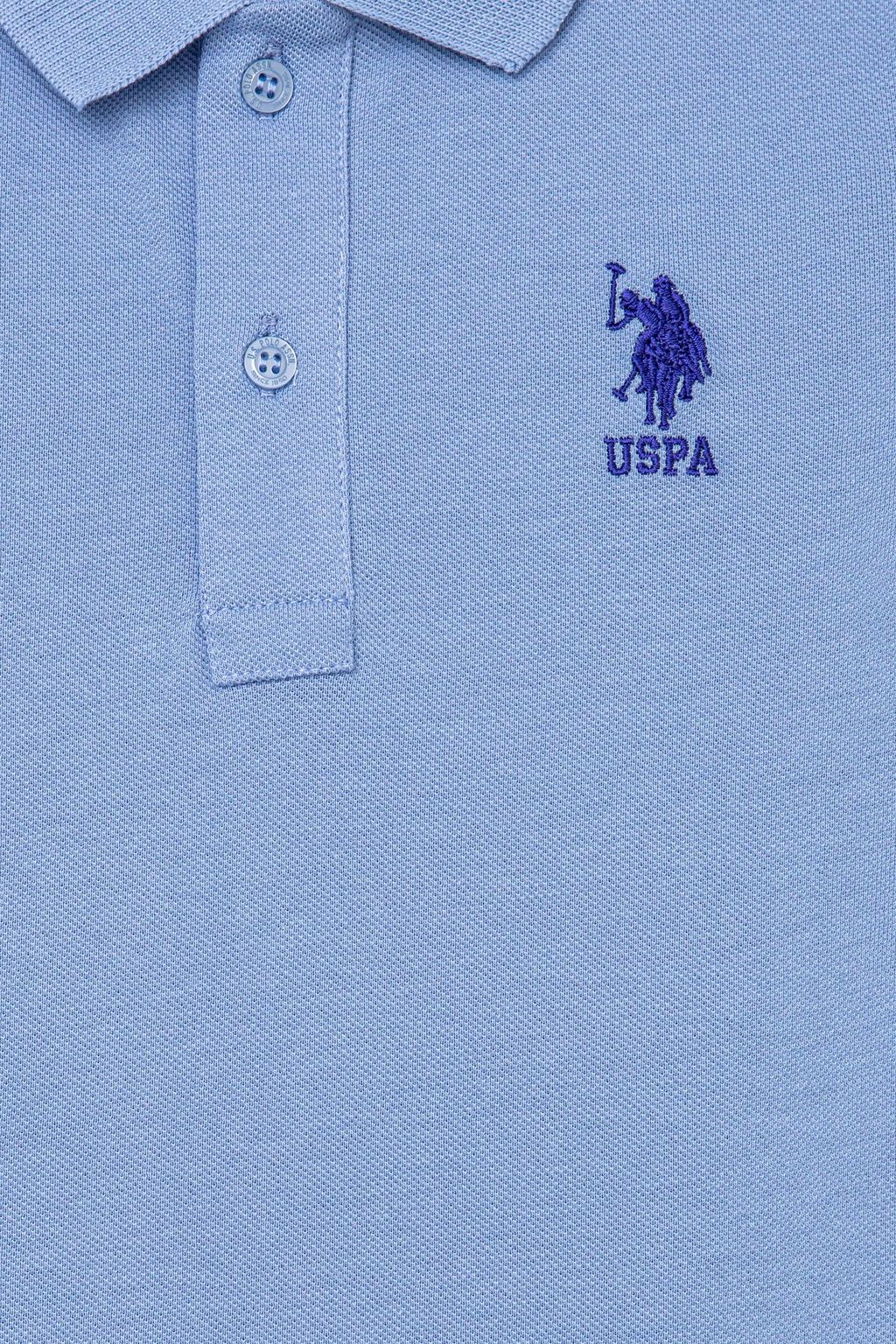 Темно-синяя футболка с воротником поло для мальчиков - U.s. polo assn фото 3