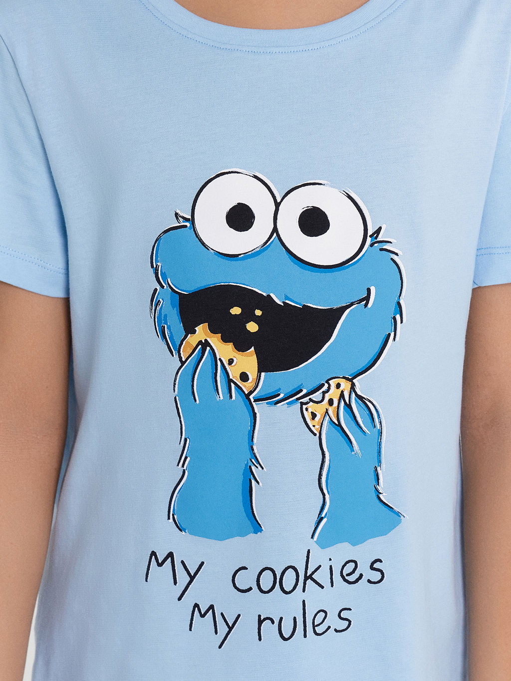 Пижама для мальчиков голубая с принтом Cookie Monster - Mark formelle фото 8