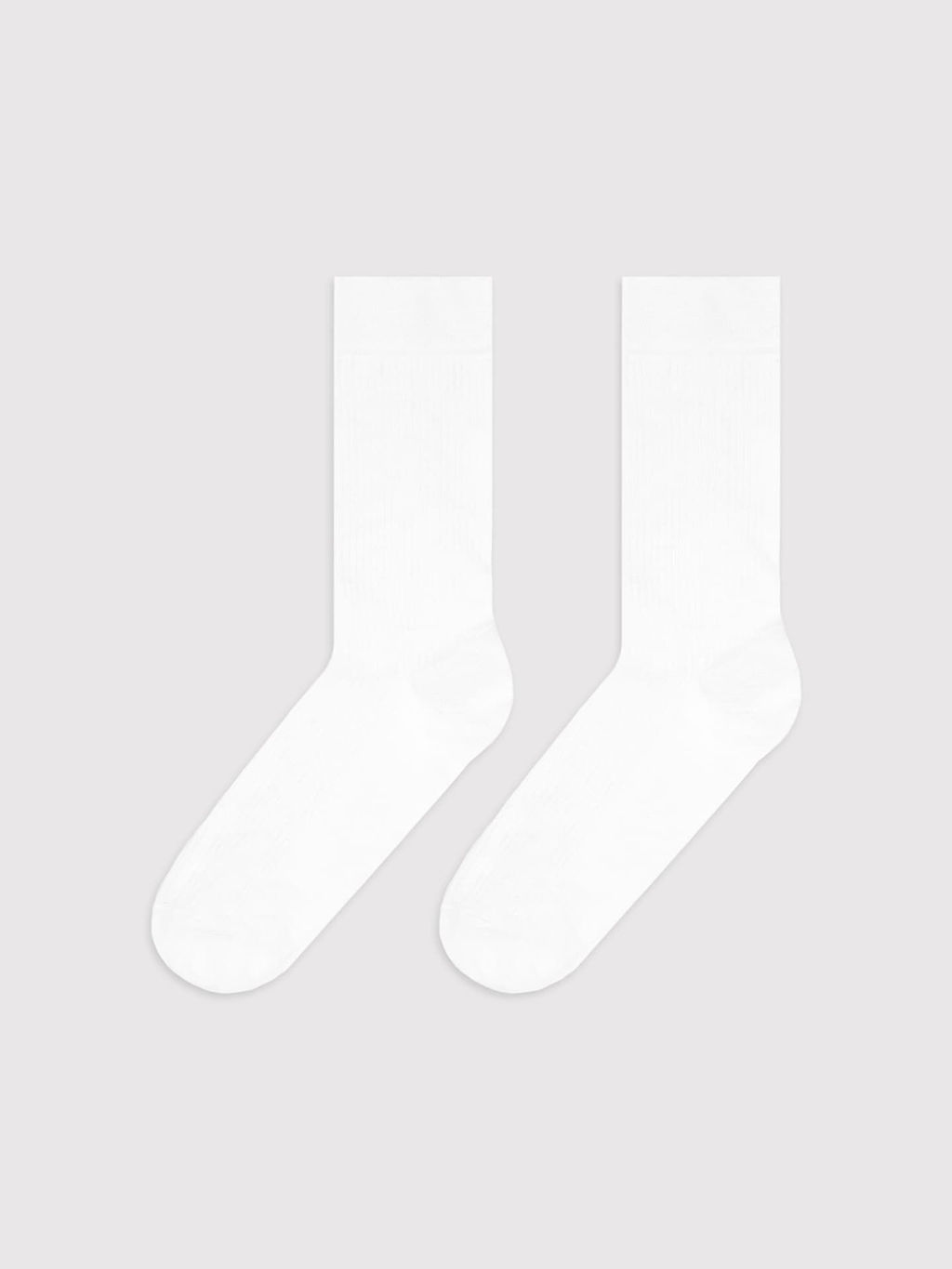 Цена за 5 пар! Носки высокие мужские белого цвета белый 010K-2330