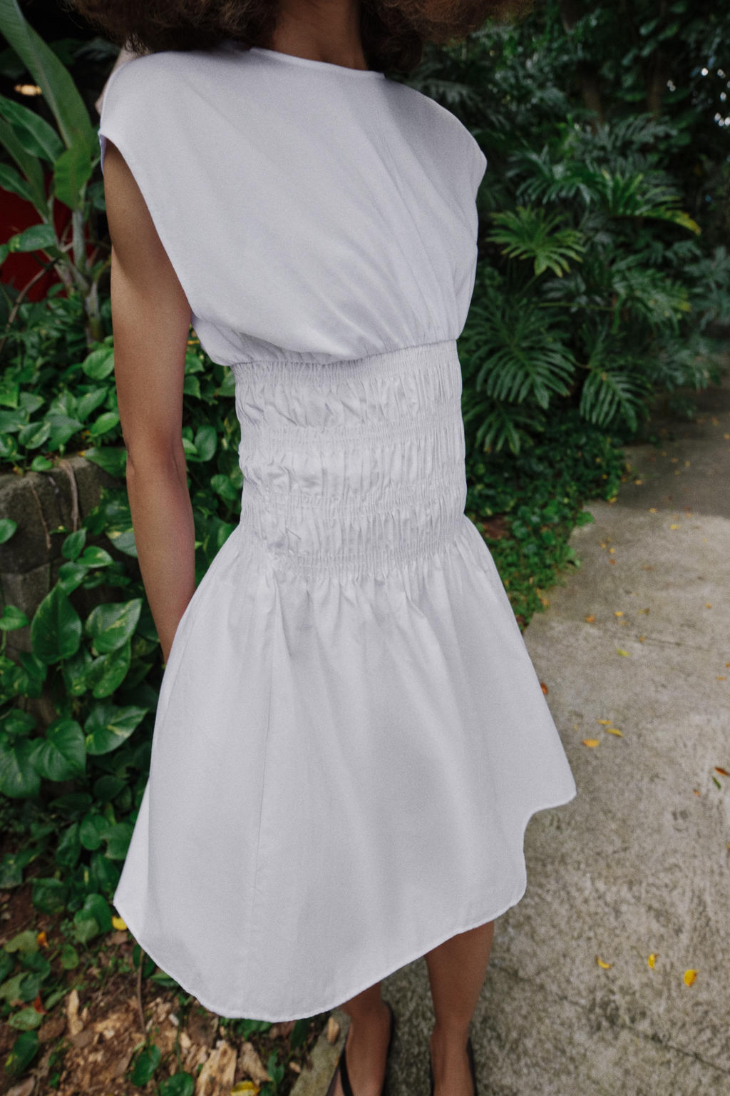 VESTIDO COMBINADO POPEL?N / Blanco - Zara фото 2