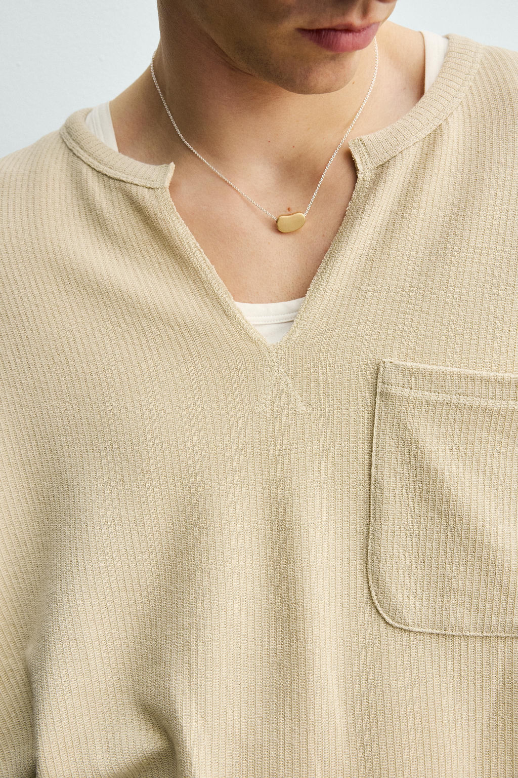 CAMISETA POLO ESTRUCTURA / Crudo - Zara фото 7