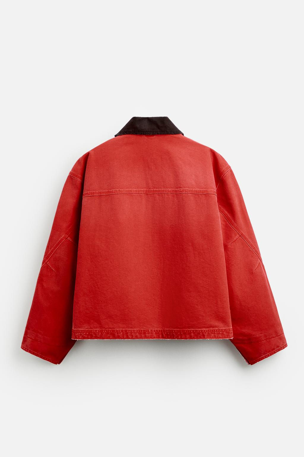 JACKET WITH CONTRAST COLLAR - Zara фото 7