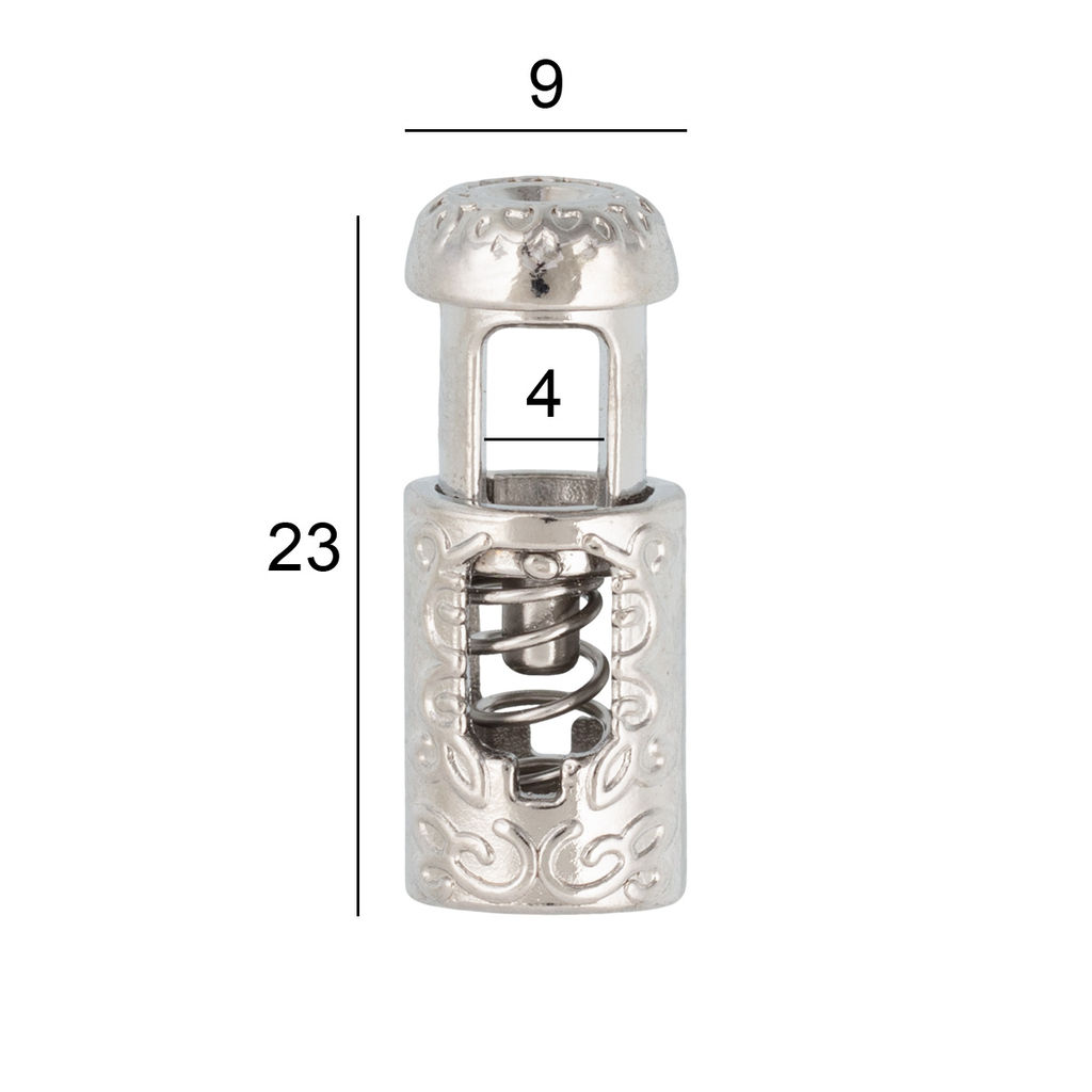 Зажим металл Micron GB 2009 d 4 мм в пакете 12 шт №06 черный никель