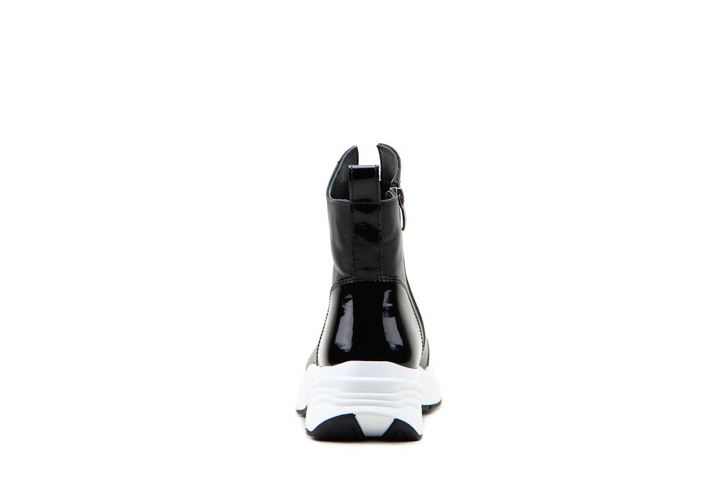 Ботинки EDART 330.L.2021w.black+lacq/мех