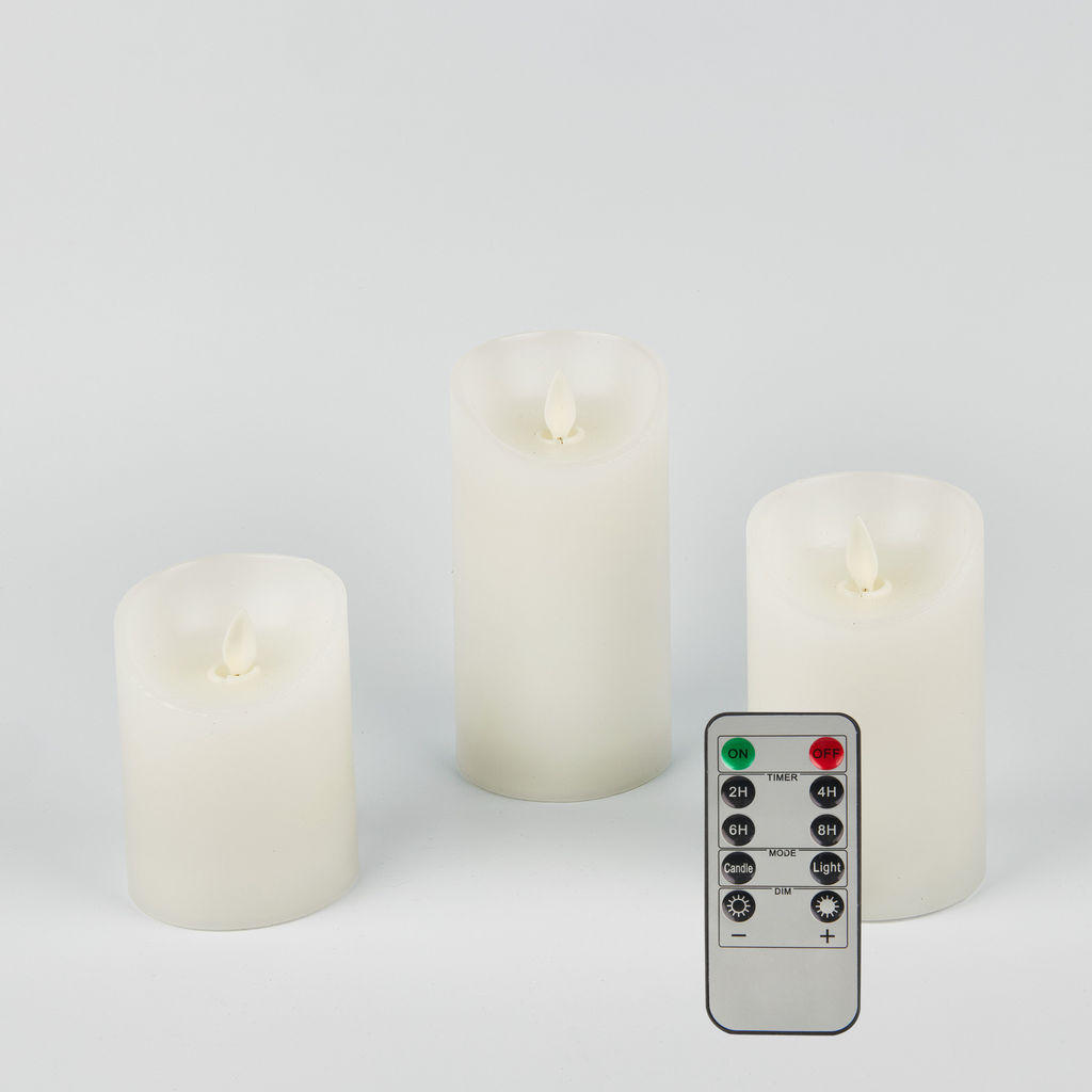 ULD-F055 WARM WHITE RC CANDLE SET3 Фигура светодиодная Свеча на батарейках 2AA (не в/к), в составе набора из 3 штук. Диммируемые. 1 светодиод. Теплый белый свет. Пульт ДУ (в/к). TM Uniel - Volpe фото 2