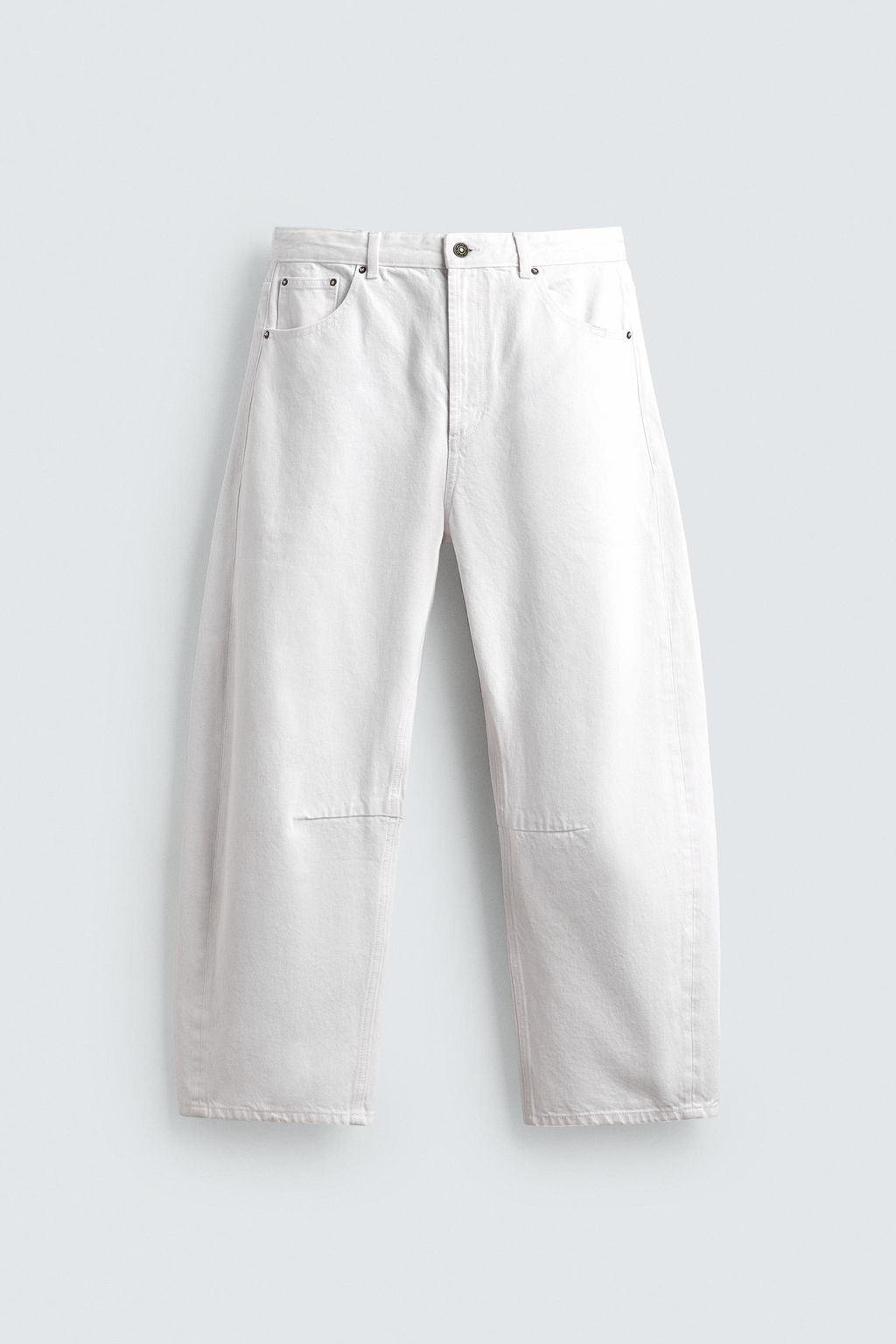 PANTAL?N BARREL FIT / Blanco
