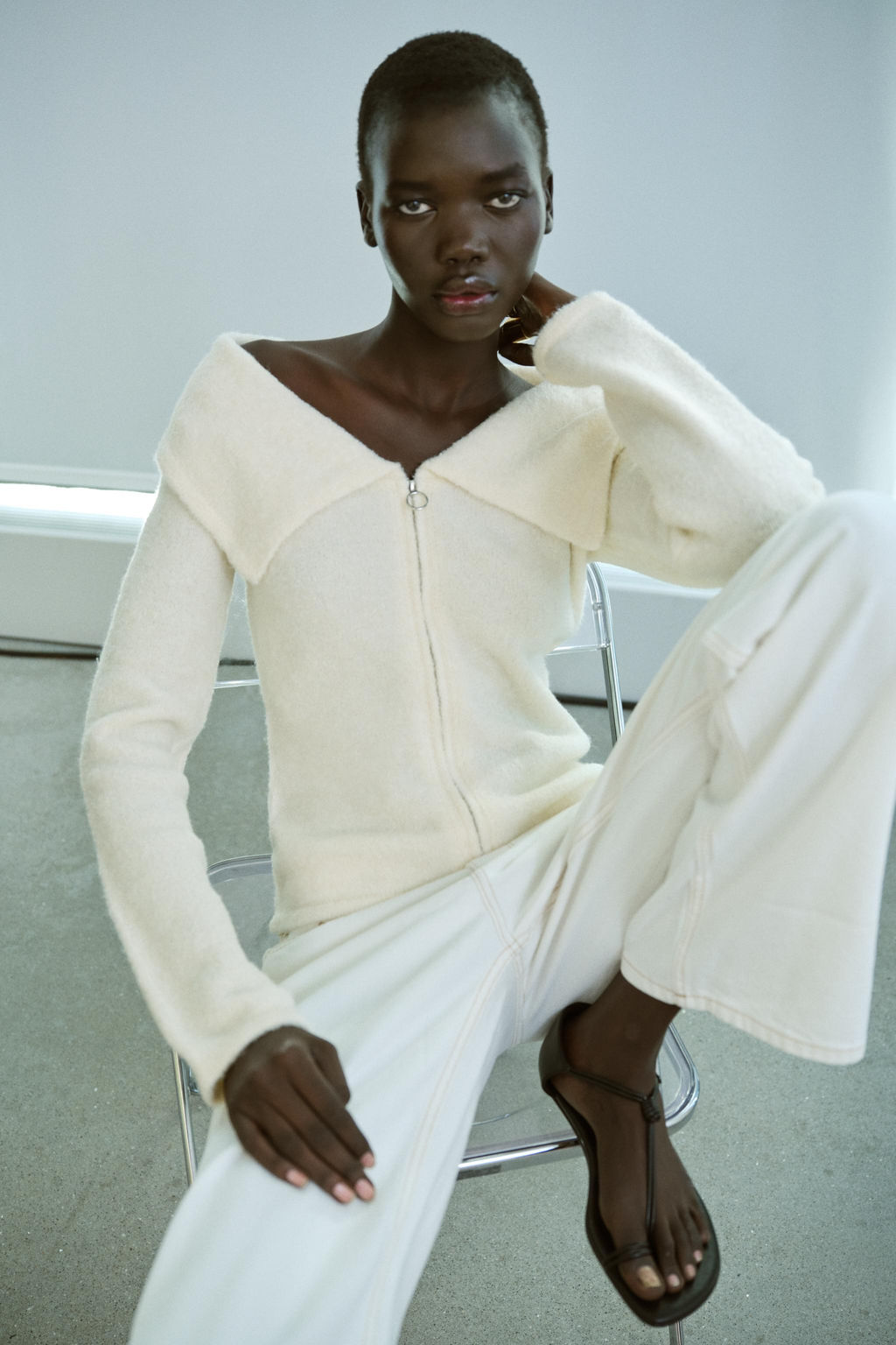 ZIP-UP LAPEL TOP - Zara фото 2