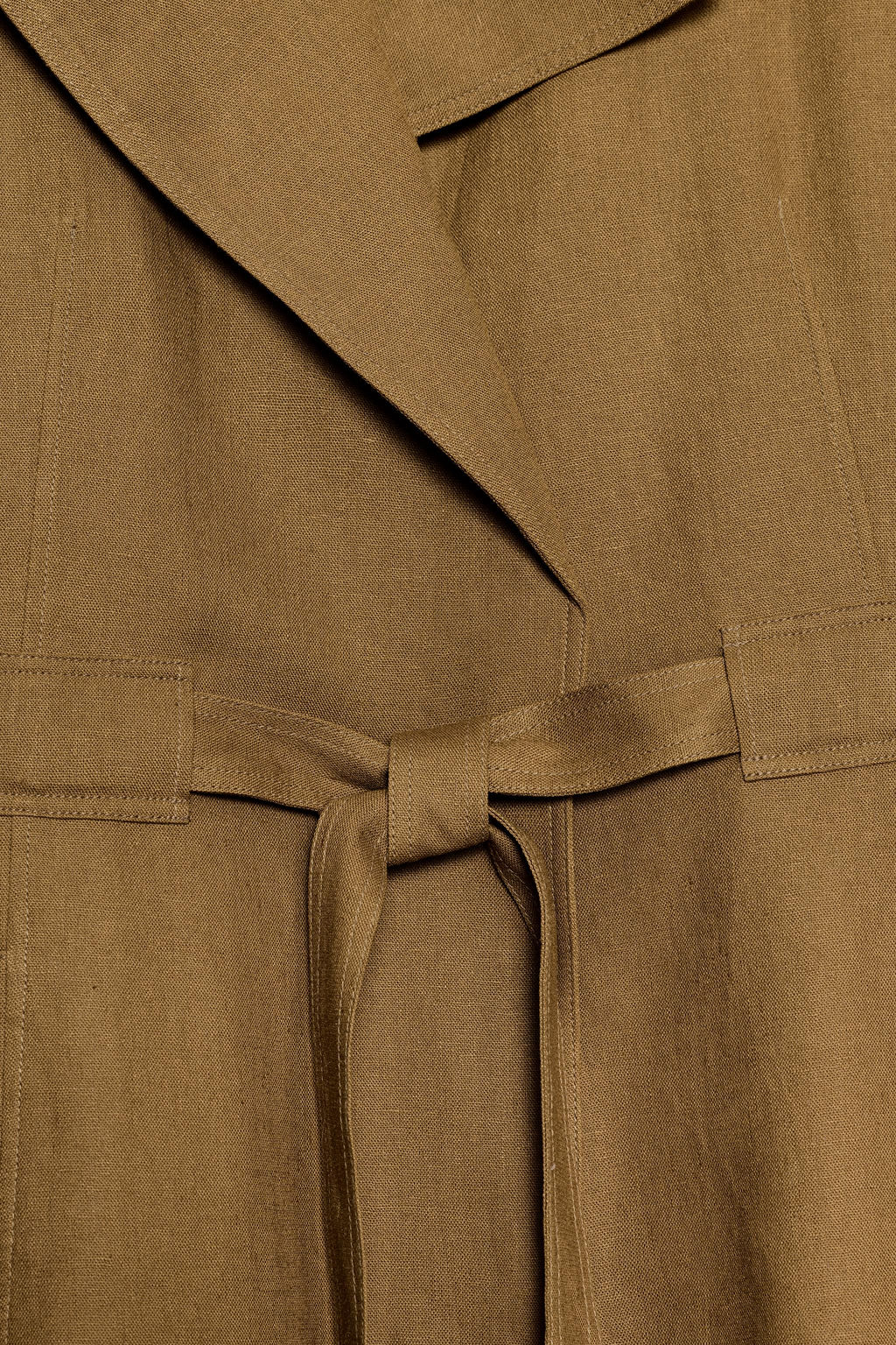 CHAQUETA TRENCH CON LINO CINTUR?N / Aceite - Zara фото 10