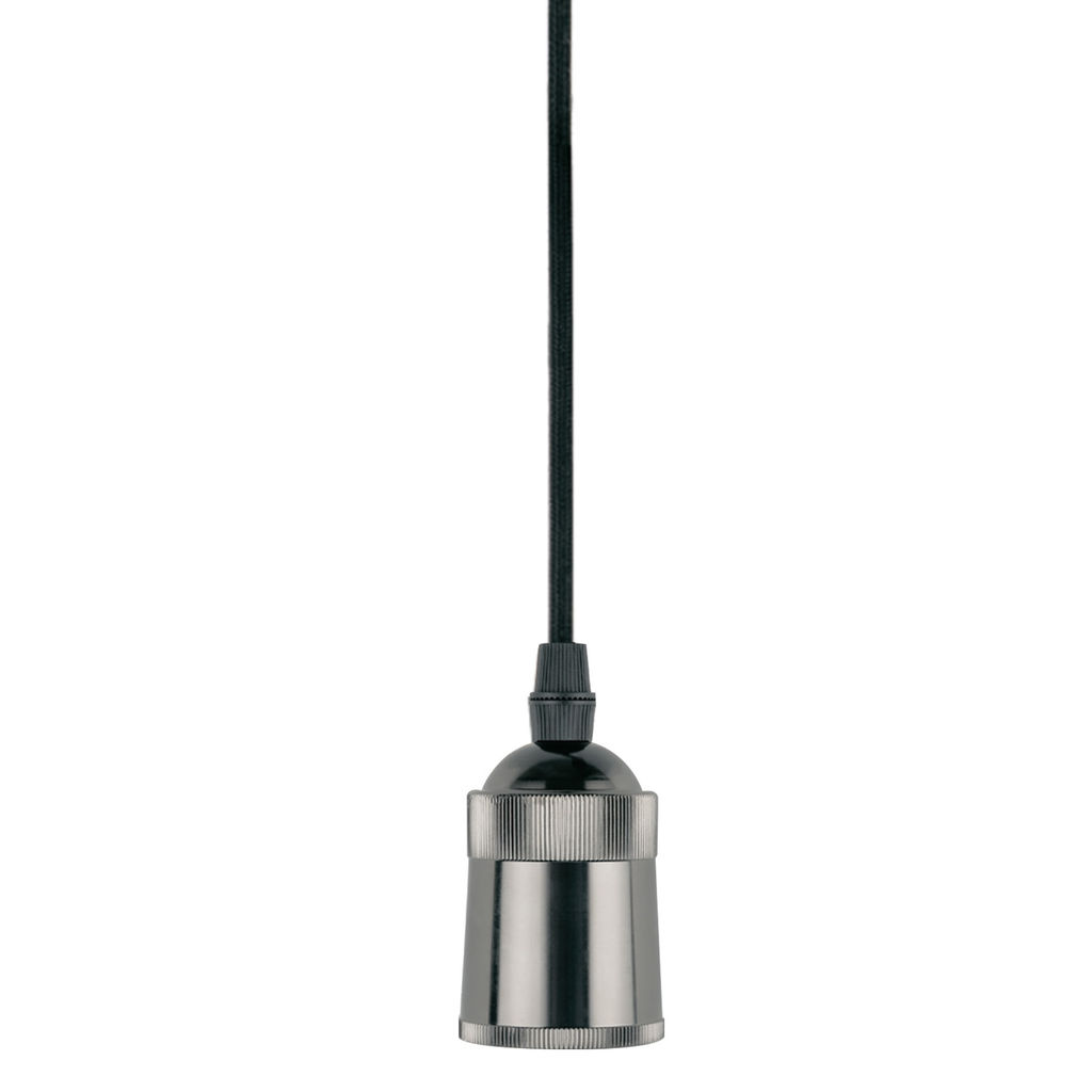 DLC-T-S31/E27 TS/1M/BL PEARL BLACK Патрон декоративный, серия Techno, с проводом (1м) и креплением. Материал алюминий. Цвет черный жемчуг. ТМ Uniel. - Volpe фото 3