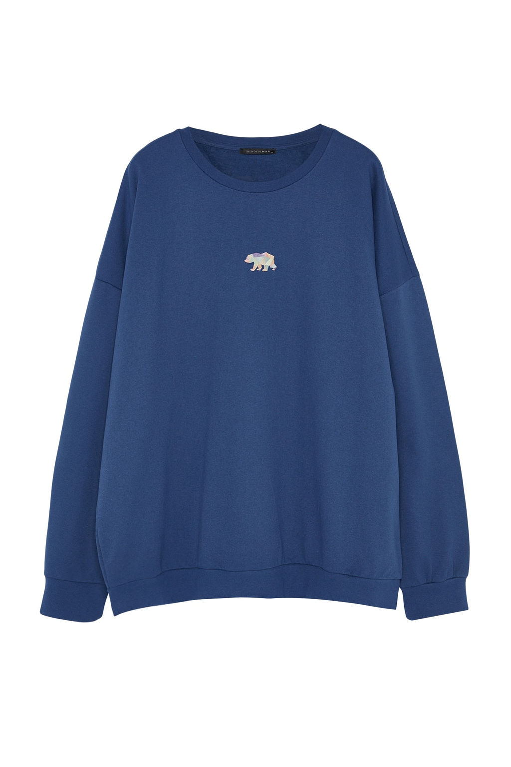 TRENDYOL MAN Siyah Buyuk Beden Oversize/Genis Kesim Hayvan Nak?s Ici Polar/S?cak Tutan Sweatshirt TMNAW24AO00011 - Trendyolmilla фото 7