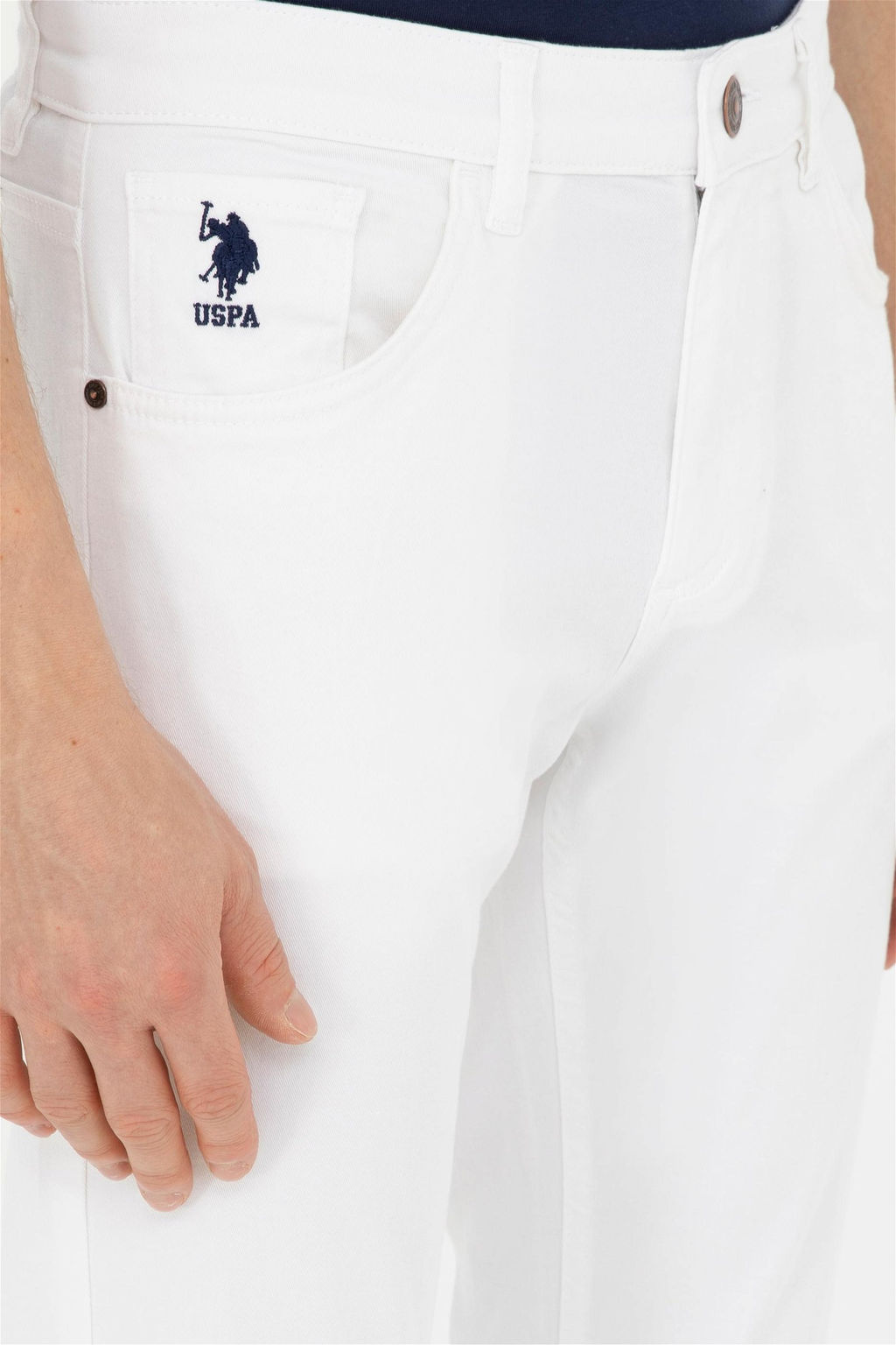 Мужские белые брюки из плотной ткани Неожиданная скидка в корзине - U.s. polo assn фото 5