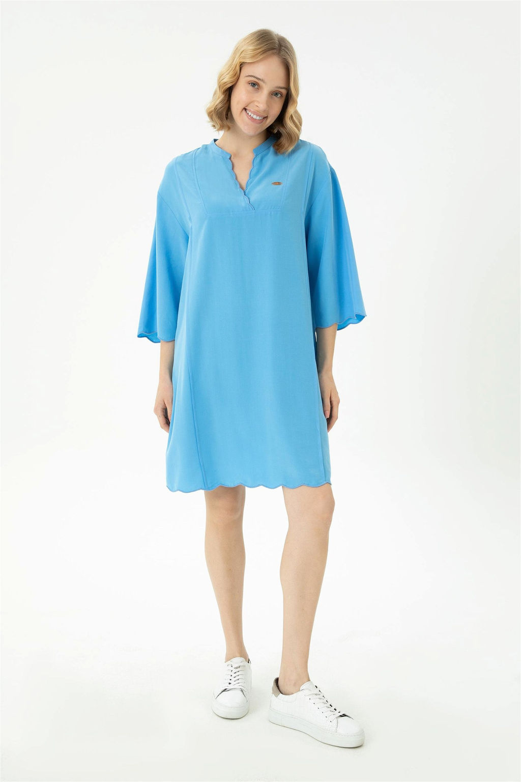 Женское синее тканое платье - U.s. polo assn фото 8