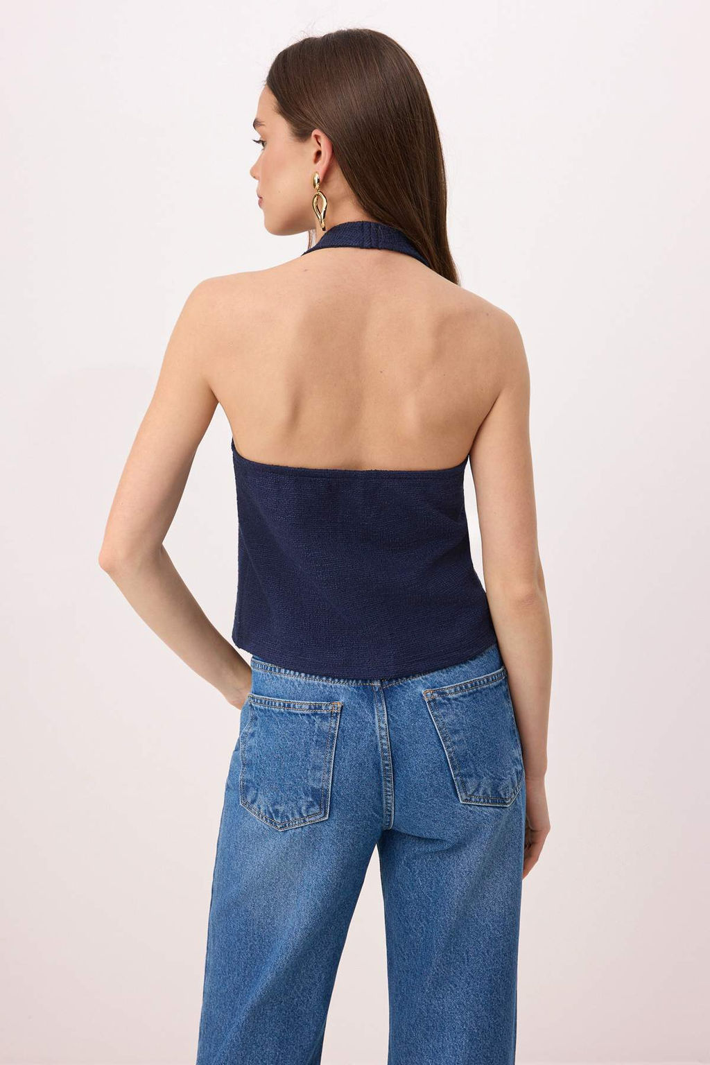 TRENDYOLMILLA Ekru Slim Tuvit Kumas Cicek Dugme Aksesuarl? Crop Orme Yelek TWOSS25YE00081  фото 15