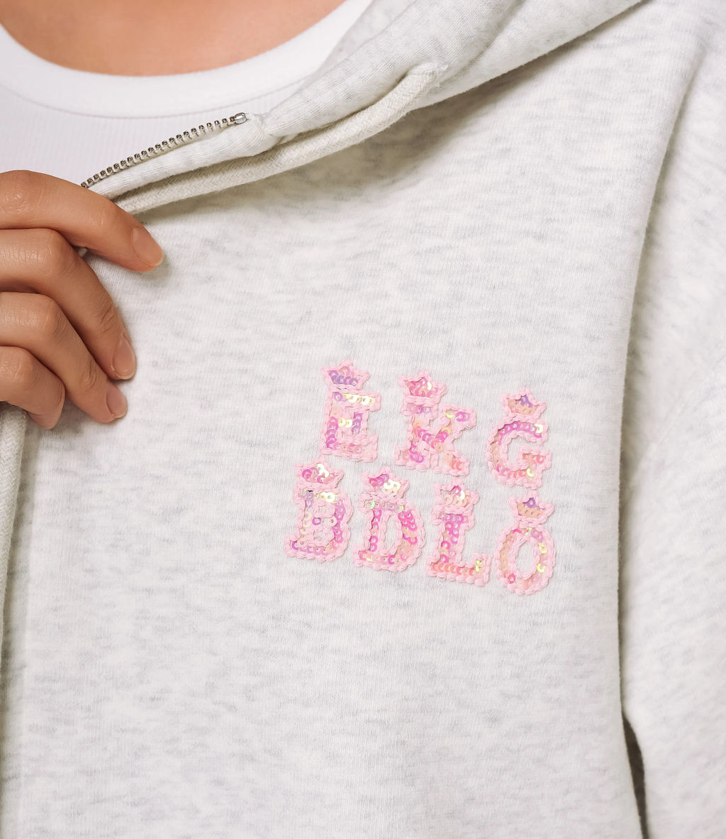 Толстовка #КТ001 (13), светло-серый меланж