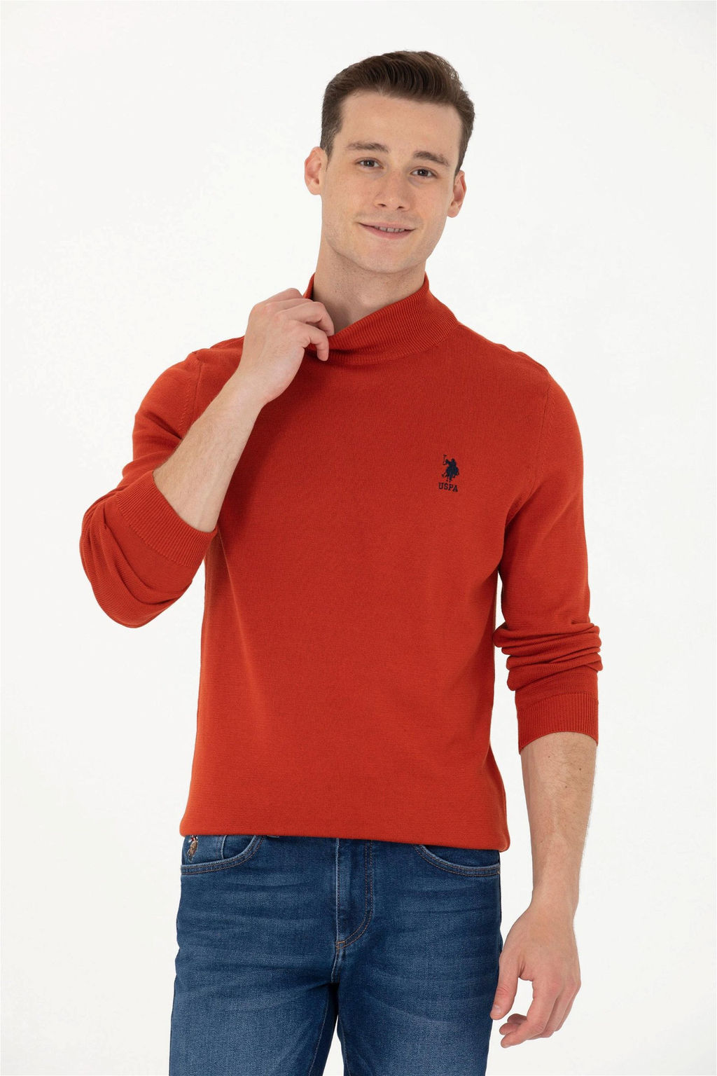 U. S. Polo Assn Мужской базовый свитер с плиткой - U.s. polo assn фото 8