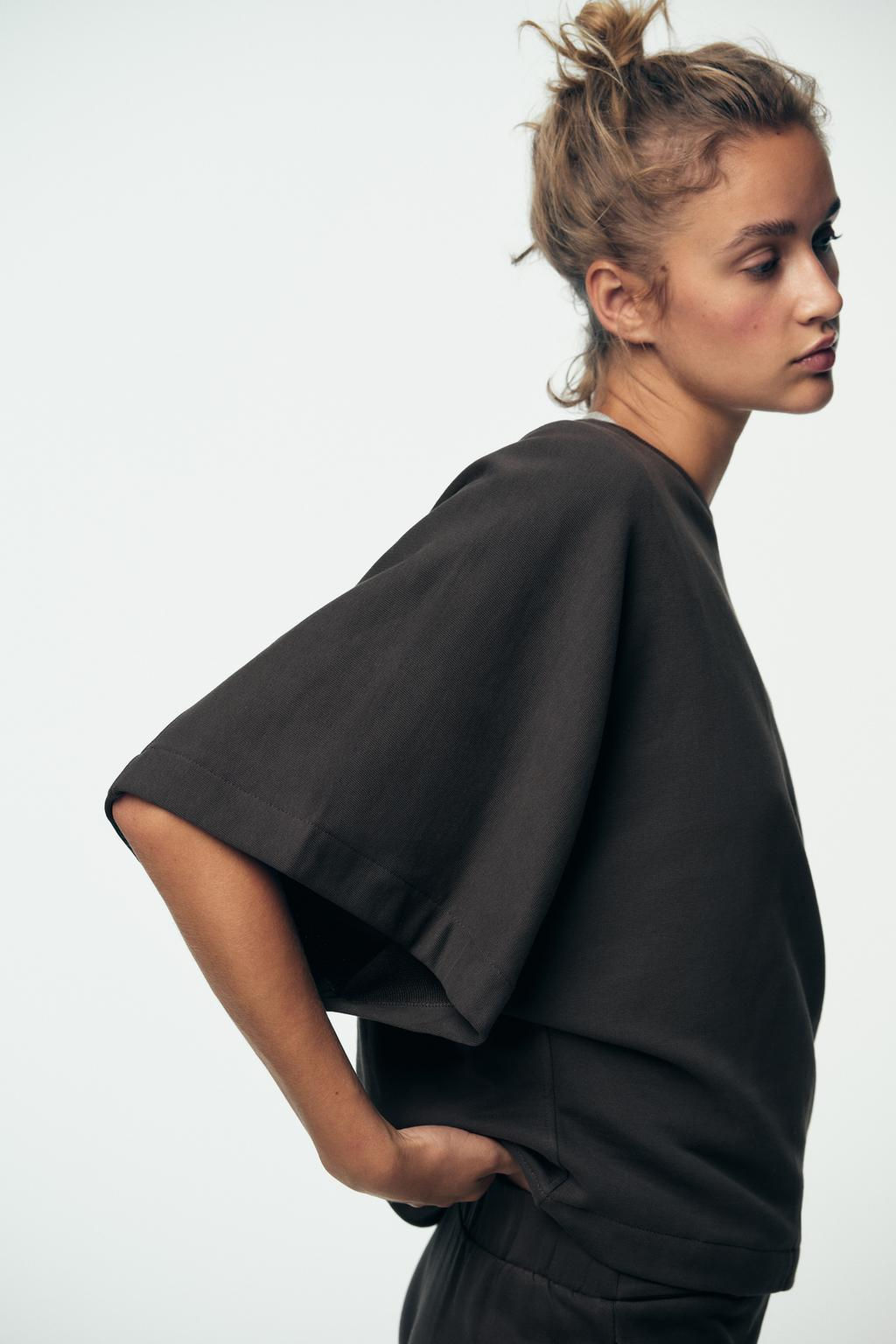 RUSTIC SHORT SLEEVE SWEATSHIRT - Zara фото 11