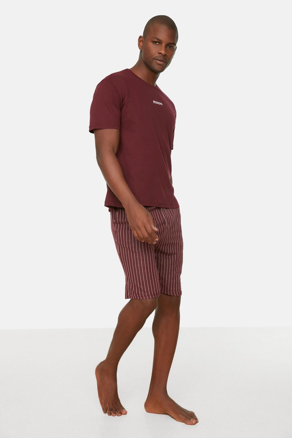 TRENDYOL MAN Bordo Regular Fit Yazl?k Sortlu Pijama Tak?m? THMSS21PT1005 - Trendyolmilla фото 10
